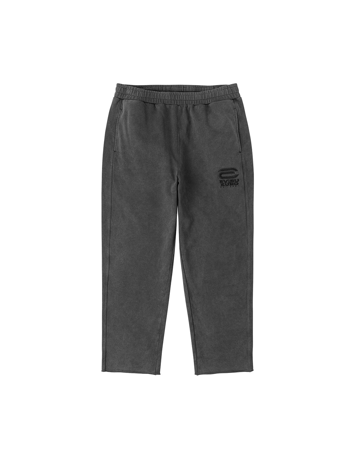 EVISUKURO E刺繍 ディストレスド ルーズフィット スウェットパンツ